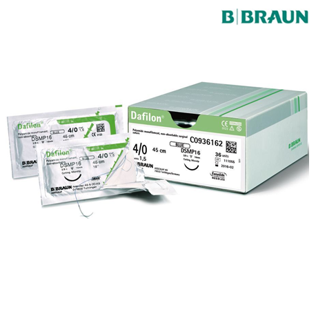 B Braun Dafilon Blue 4/0 (1.5) 45cm, Needle DS19, 36pcs/box